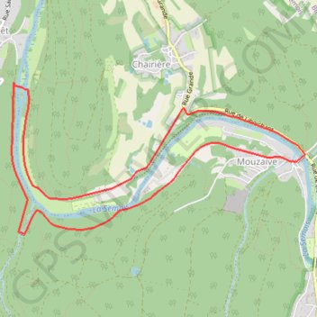 Itinéraire VRESSE sur semois-MOUZAIVE- Les rives raccourci estivale, distance, dénivelé, altitude, carte, profil, trace GPS