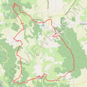 Itinéraire Saint-Privat à Durande, distance, dénivelé, altitude, carte, profil, trace GPS