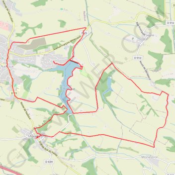 Itinéraire Boucle de Nailloux, distance, dénivelé, altitude, carte, profil, trace GPS