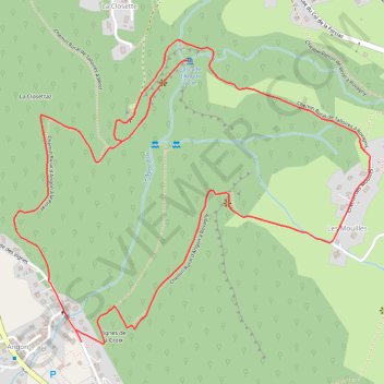 Itinéraire Angon-rovagny-cascades, distance, dénivelé, altitude, carte, profil, trace GPS