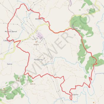 Itinéraire Tav-PR1 Percurso Dom Quixote, distance, dénivelé, altitude, carte, profil, trace GPS