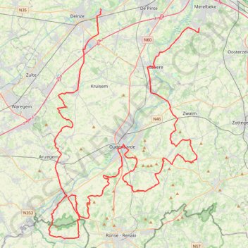 Itinéraire Vlaamse Ardennen route (TRACK), distance, dénivelé, altitude, carte, profil, trace GPS