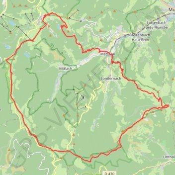 Itinéraire Metzeral - Les Crêtes, distance, dénivelé, altitude, carte, profil, trace GPS