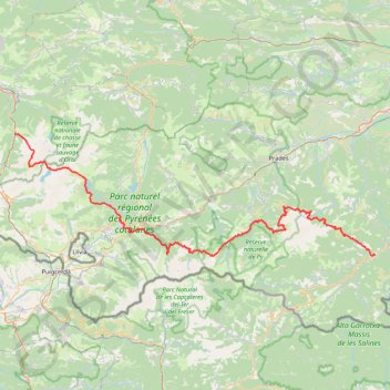 Itinéraire Merens à arle sur tech, distance, dénivelé, altitude, carte, profil, trace GPS