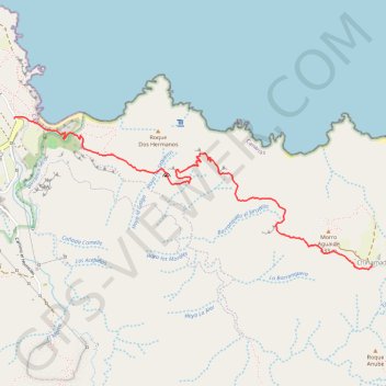 Itinéraire Punta del Hidalgo, distance, dénivelé, altitude, carte, profil, trace GPS