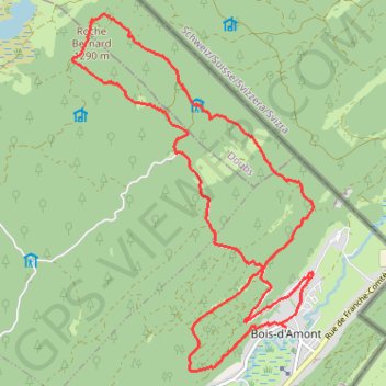 Itinéraire Tour de la Roche Bernard - Bois-d'Amont, distance, dénivelé, altitude, carte, profil, trace GPS