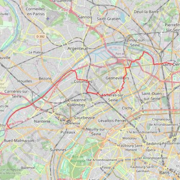 Itinéraire Tour de Paris étape 1, distance, dénivelé, altitude, carte, profil, trace GPS