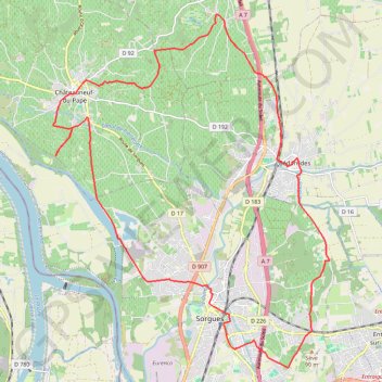 Itinéraire Le Vignoble de Châteauneuf-du-Pape, distance, dénivelé, altitude, carte, profil, trace GPS