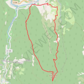 Itinéraire Les Piles, monts d'Autuche, distance, dénivelé, altitude, carte, profil, trace GPS