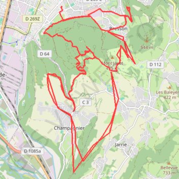 Itinéraire Randonnée du 14/02/2022 à 19:25, distance, dénivelé, altitude, carte, profil, trace GPS