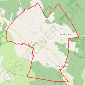 Itinéraire Les phosphatières de Bach, distance, dénivelé, altitude, carte, profil, trace GPS