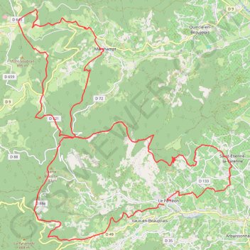 Itinéraire Transbeaujolaise au Perréon, distance, dénivelé, altitude, carte, profil, trace GPS