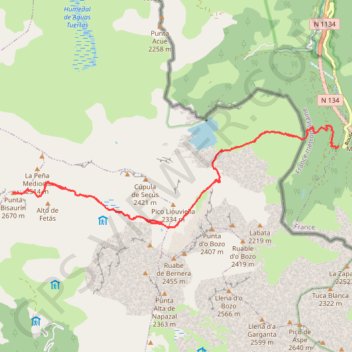 Itinéraire _Trace-Gps-Le-visaurin-2669m, distance, dénivelé, altitude, carte, profil, trace GPS