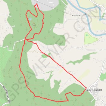 Itinéraire Saint-Canadet - La Quiho, distance, dénivelé, altitude, carte, profil, trace GPS