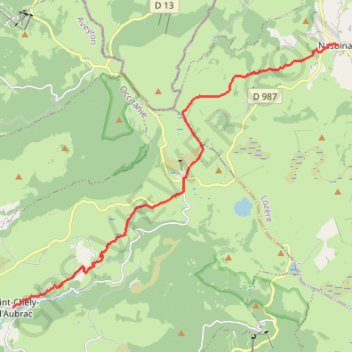 Itinéraire Via Podiensis - Jour 6, distance, dénivelé, altitude, carte, profil, trace GPS