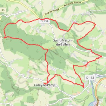 Itinéraire Culey-le-Patry - Saint-Martin-de-Sallen, distance, dénivelé, altitude, carte, profil, trace GPS