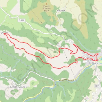 Itinéraire Rando à Montaigut, distance, dénivelé, altitude, carte, profil, trace GPS