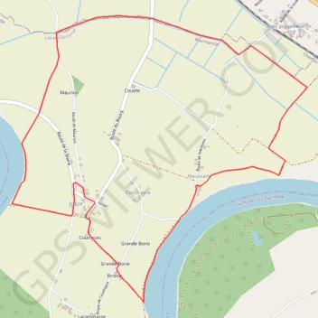 Itinéraire Jusix, presqu'île de Garonne - Pays Val de Garonne - Gascogne, distance, dénivelé, altitude, carte, profil, trace GPS