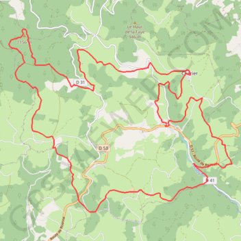 Itinéraire Moulins-Chérier, distance, dénivelé, altitude, carte, profil, trace GPS