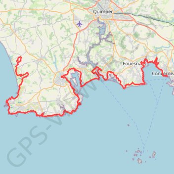 Itinéraire Trunvel - Concarneau, distance, dénivelé, altitude, carte, profil, trace GPS