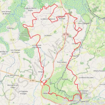 Itinéraire R2D5 60 km, distance, dénivelé, altitude, carte, profil, trace GPS