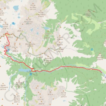 Itinéraire Pic d'Amitges, distance, dénivelé, altitude, carte, profil, trace GPS