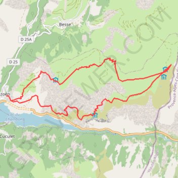 Itinéraire Les Clots, distance, dénivelé, altitude, carte, profil, trace GPS