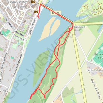 Itinéraire Les rives de Beaugency, distance, dénivelé, altitude, carte, profil, trace GPS