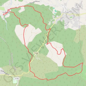 Itinéraire Les Michels, distance, dénivelé, altitude, carte, profil, trace GPS