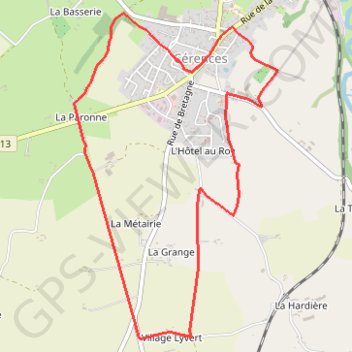 Itinéraire La Voie Romaine - Cérences, distance, dénivelé, altitude, carte, profil, trace GPS