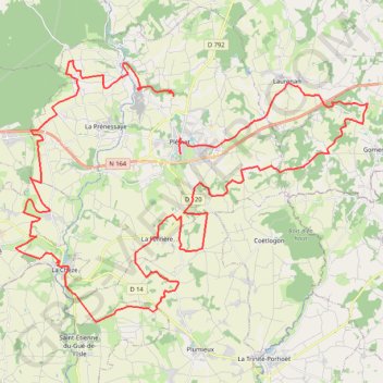 Itinéraire Sortie gravel le matin, distance, dénivelé, altitude, carte, profil, trace GPS