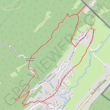Itinéraire Les Chalets - Bois-d'Amont, distance, dénivelé, altitude, carte, profil, trace GPS