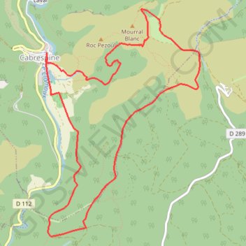 Itinéraire Cabrespine - Condamine, distance, dénivelé, altitude, carte, profil, trace GPS
