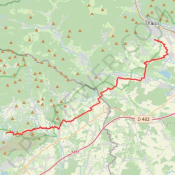 Itinéraire Leimbach_Eloie, distance, dénivelé, altitude, carte, profil, trace GPS