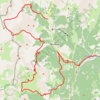 Itinéraire queyras-brunissard-chateau-queyras, distance, dénivelé, altitude, carte, profil, trace GPS