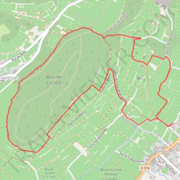 Itinéraire Ladoix-Serrigny Course à pied, distance, dénivelé, altitude, carte, profil, trace GPS