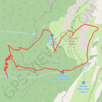 Itinéraire Grande Sure par 3 Fontaines et Jusson, distance, dénivelé, altitude, carte, profil, trace GPS