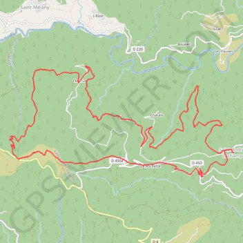 Itinéraire Boucle Saint-André-Lachamp Croix de Fer, distance, dénivelé, altitude, carte, profil, trace GPS