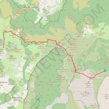 Itinéraire GRR2 De Bourg-Murat au gîte du Volcan, distance, dénivelé, altitude, carte, profil, trace GPS