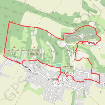 Itinéraire Ablain Saint Nazaire-Lorette, distance, dénivelé, altitude, carte, profil, trace GPS