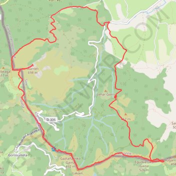 Itinéraire Ibantelli et bornes frontieres, distance, dénivelé, altitude, carte, profil, trace GPS