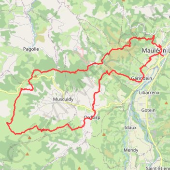 Itinéraire Autour de Mauléon-Licharre, la chapelle Saint-Antoine - 15781 - UtagawaVTT.com, distance, dénivelé, altitude, carte, profil, trace GPS