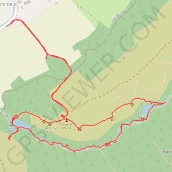 Itinéraire Forêt de Paimpont - petit tour au Val sans Retour, distance, dénivelé, altitude, carte, profil, trace GPS