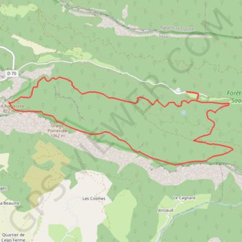 Itinéraire Forêt de Saou - le grand Pomerolle, distance, dénivelé, altitude, carte, profil, trace GPS