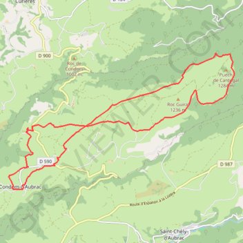 Itinéraire Les Enguilhens, distance, dénivelé, altitude, carte, profil, trace GPS