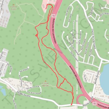 Itinéraire Colline Belisle côté est, distance, dénivelé, altitude, carte, profil, trace GPS