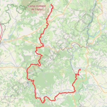 Itinéraire GR46 De Saint-Projet (Tarn et Garonne) à Les Cabannes (Tarn), distance, dénivelé, altitude, carte, profil, trace GPS