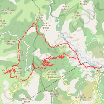 Itinéraire Le vallon du Guiou, distance, dénivelé, altitude, carte, profil, trace GPS