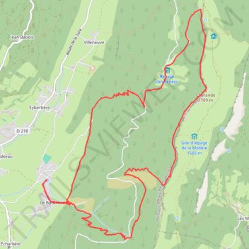 Itinéraire Moliere, distance, dénivelé, altitude, carte, profil, trace GPS