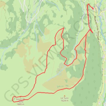 Itinéraire Le Soum de l'Hailla, distance, dénivelé, altitude, carte, profil, trace GPS